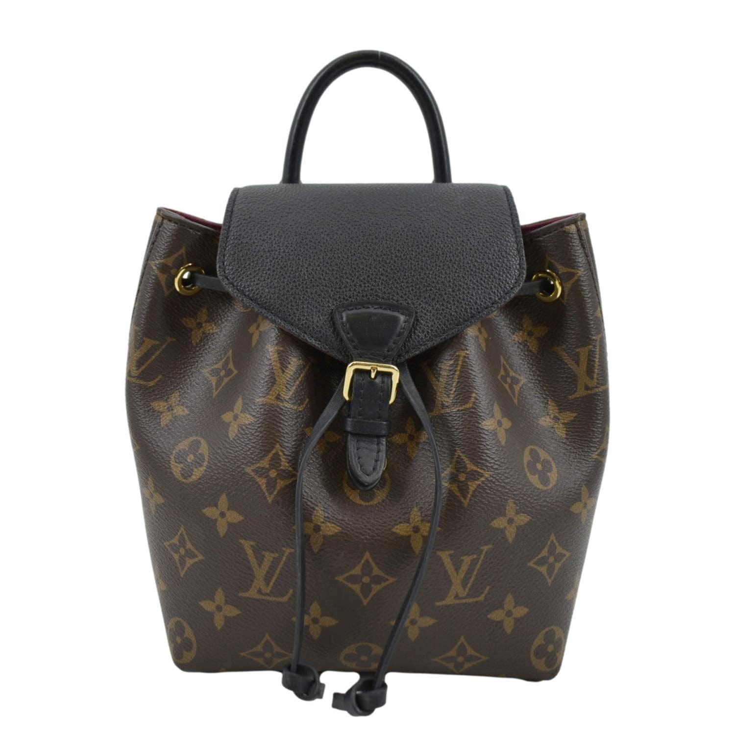 LOUIS VUITTON Montsouris BB Monogram Canvas Backpack Black