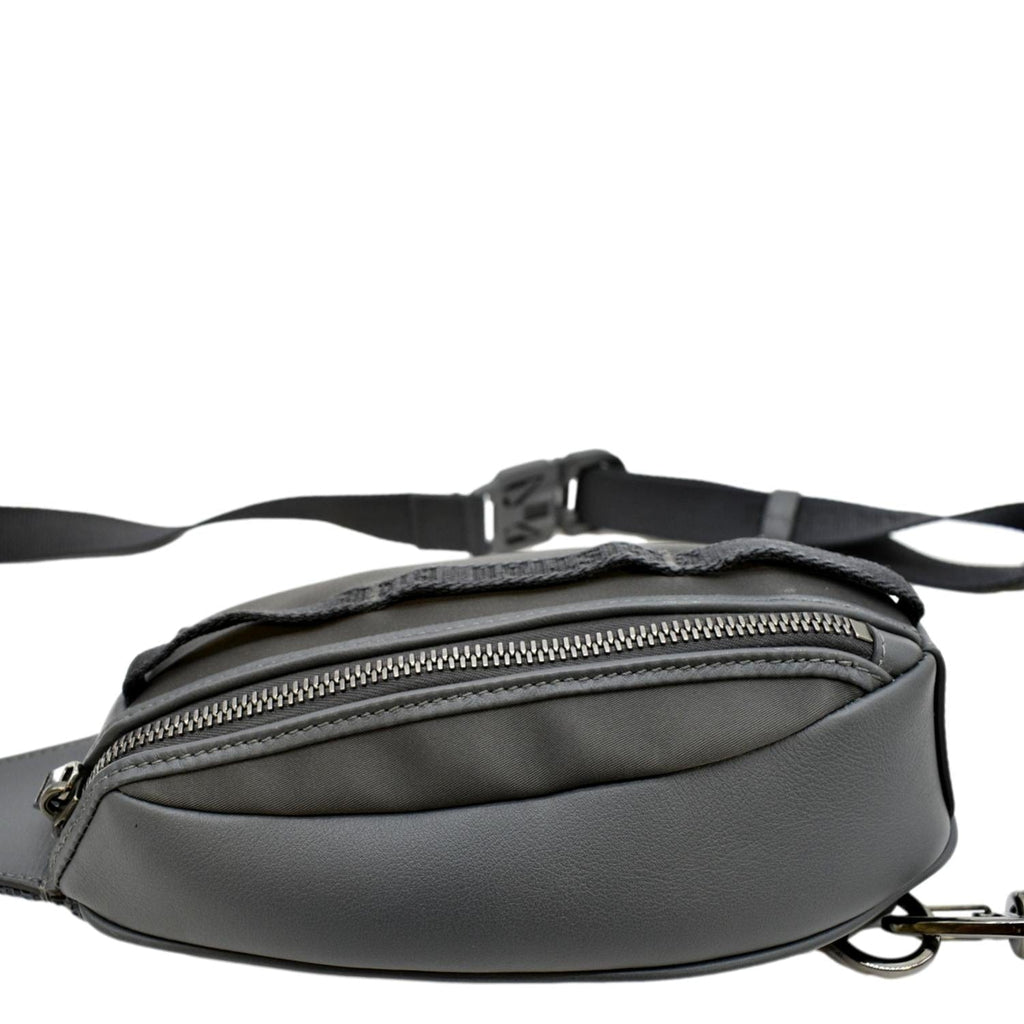 CHRISTIAN DIOR Scarab Calfskin Leather Crossbody Bag Grey