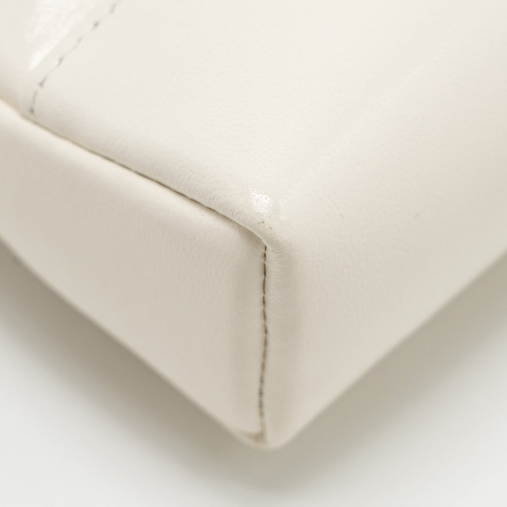 Chanel Mini 31 Clutch With Chain Shiny Lambskin White L (microchip)