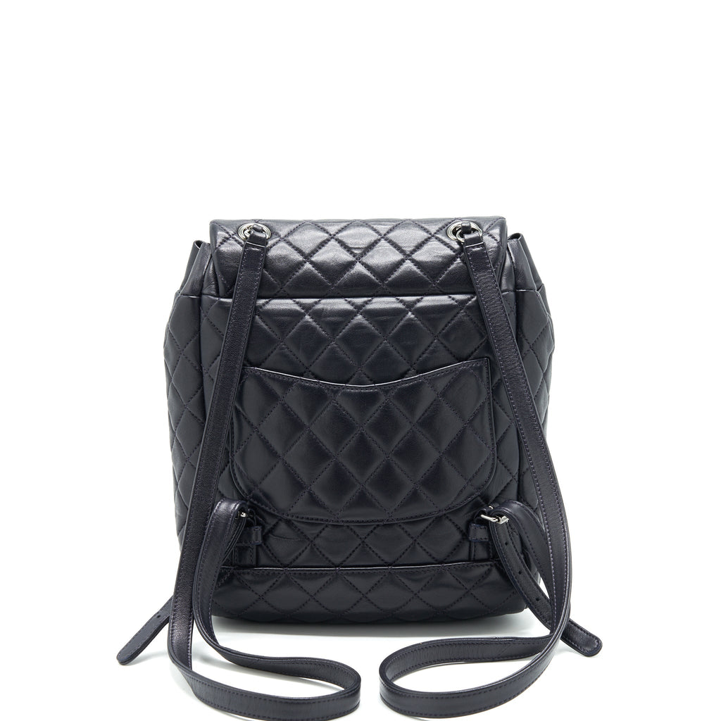 Chanel Quilted Urban Spirit Backpack Lambskin Black