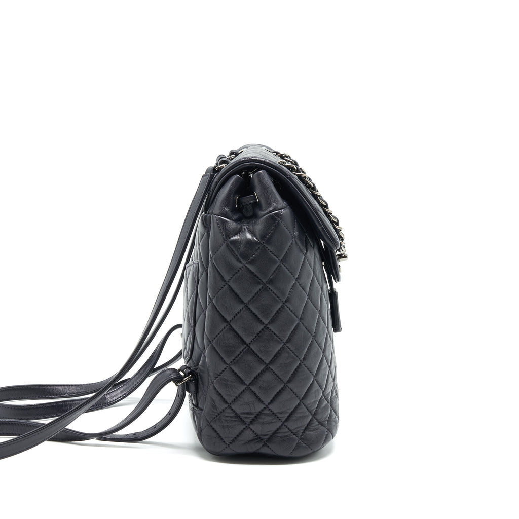 Chanel Quilted Urban Spirit Backpack Lambskin Black