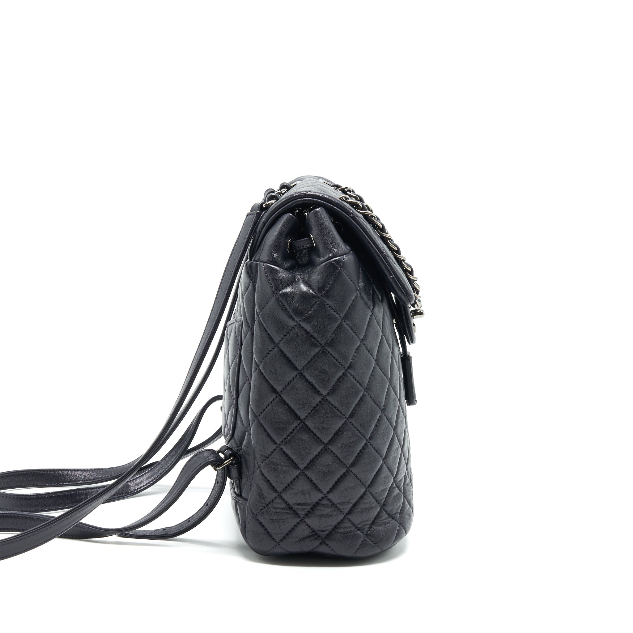 Chanel Quilted Urban Spirit Backpack Lambskin Black