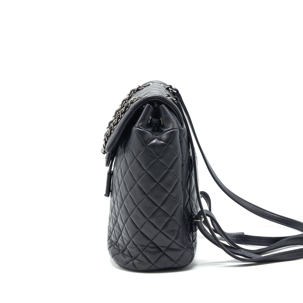 Chanel Quilted Urban Spirit Backpack Lambskin Black