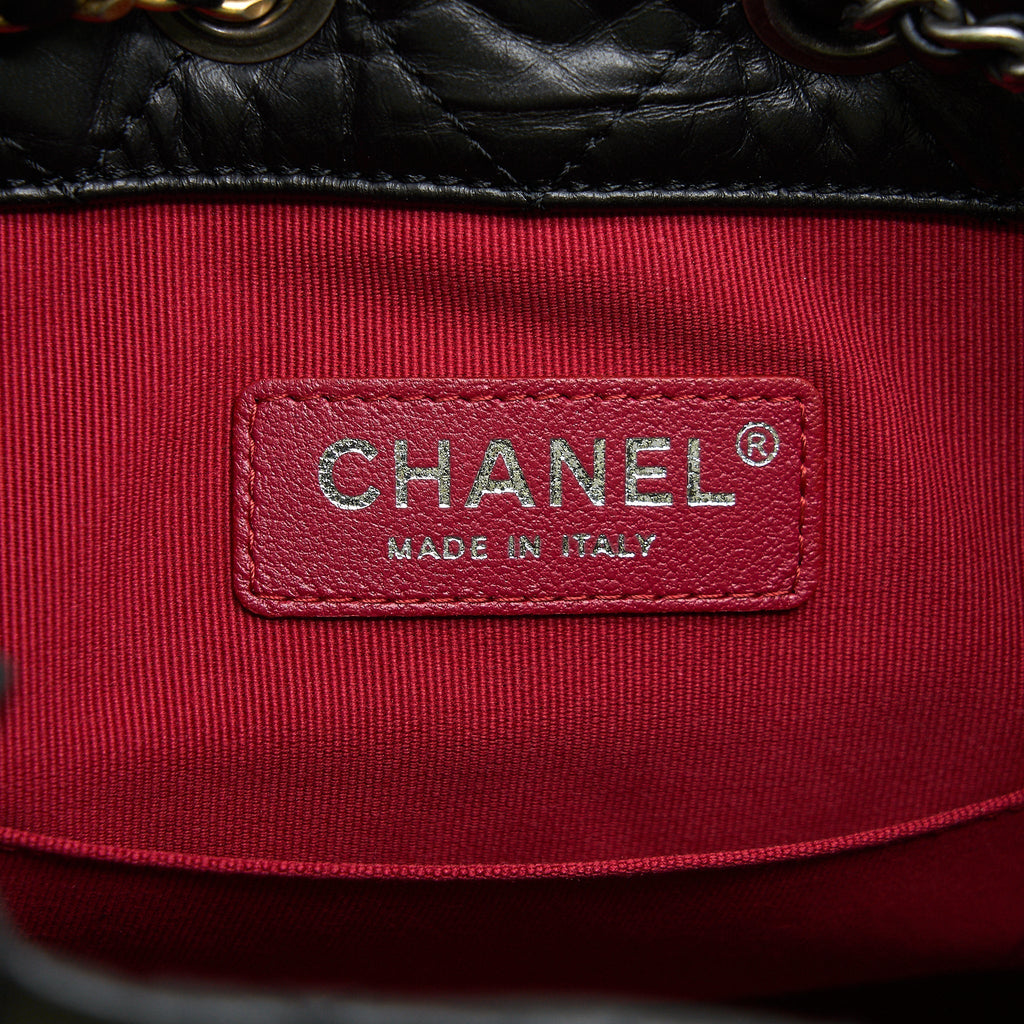 Chanel small Gabrielle Backpack black Ruthenium