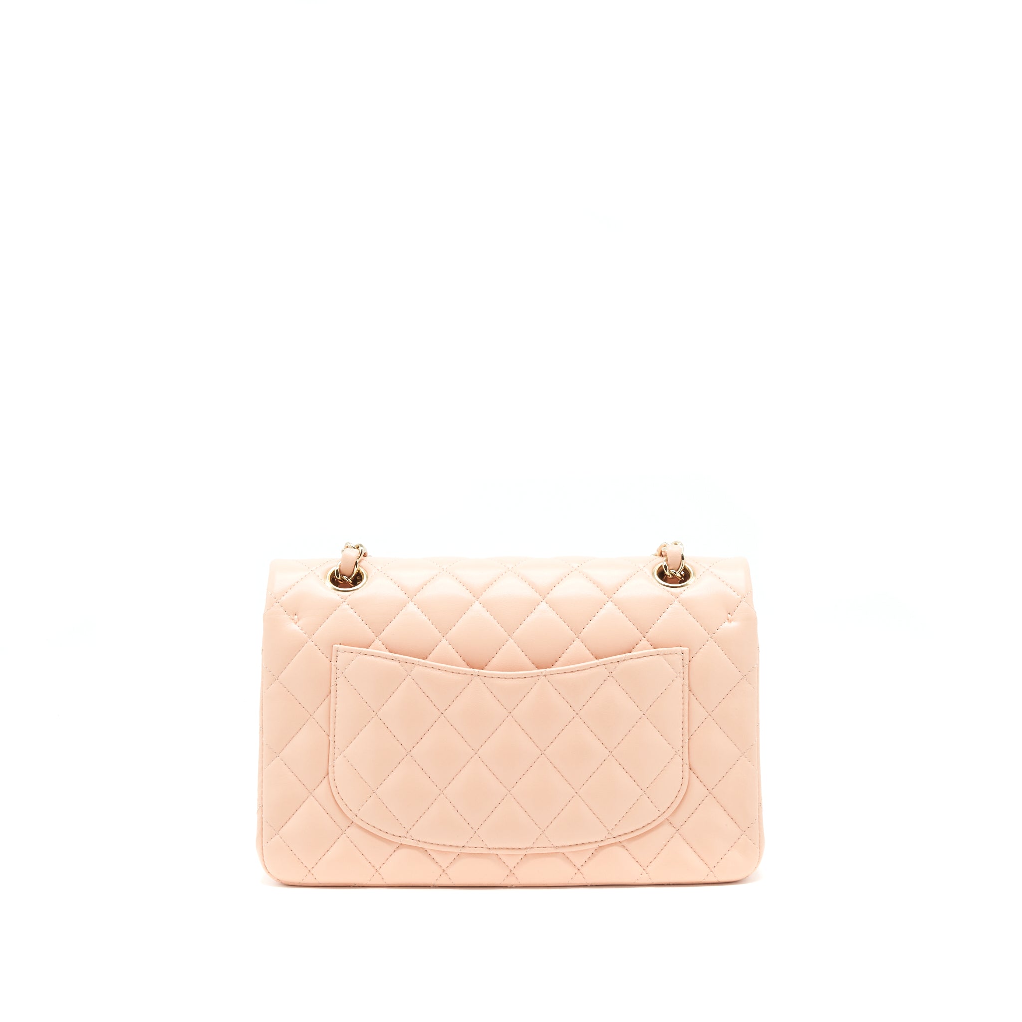 Chanel Small Classic Double Flap Bag Lambskin Pink L