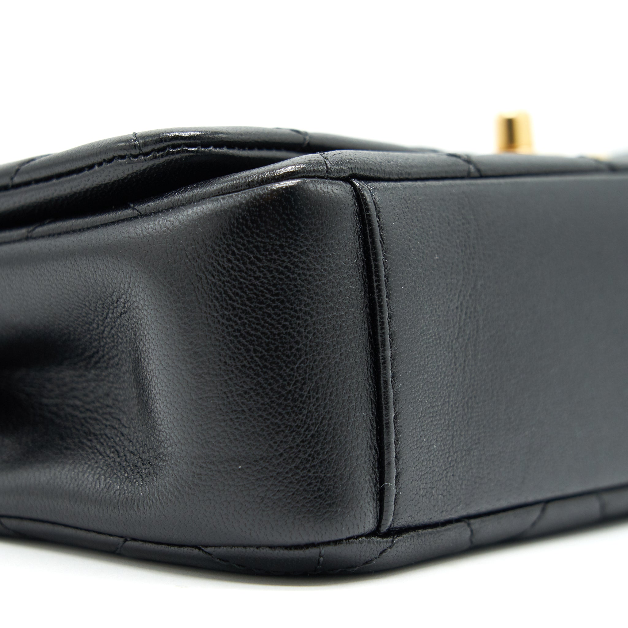 Chanel Shiny Lambskin Flap Bag Black