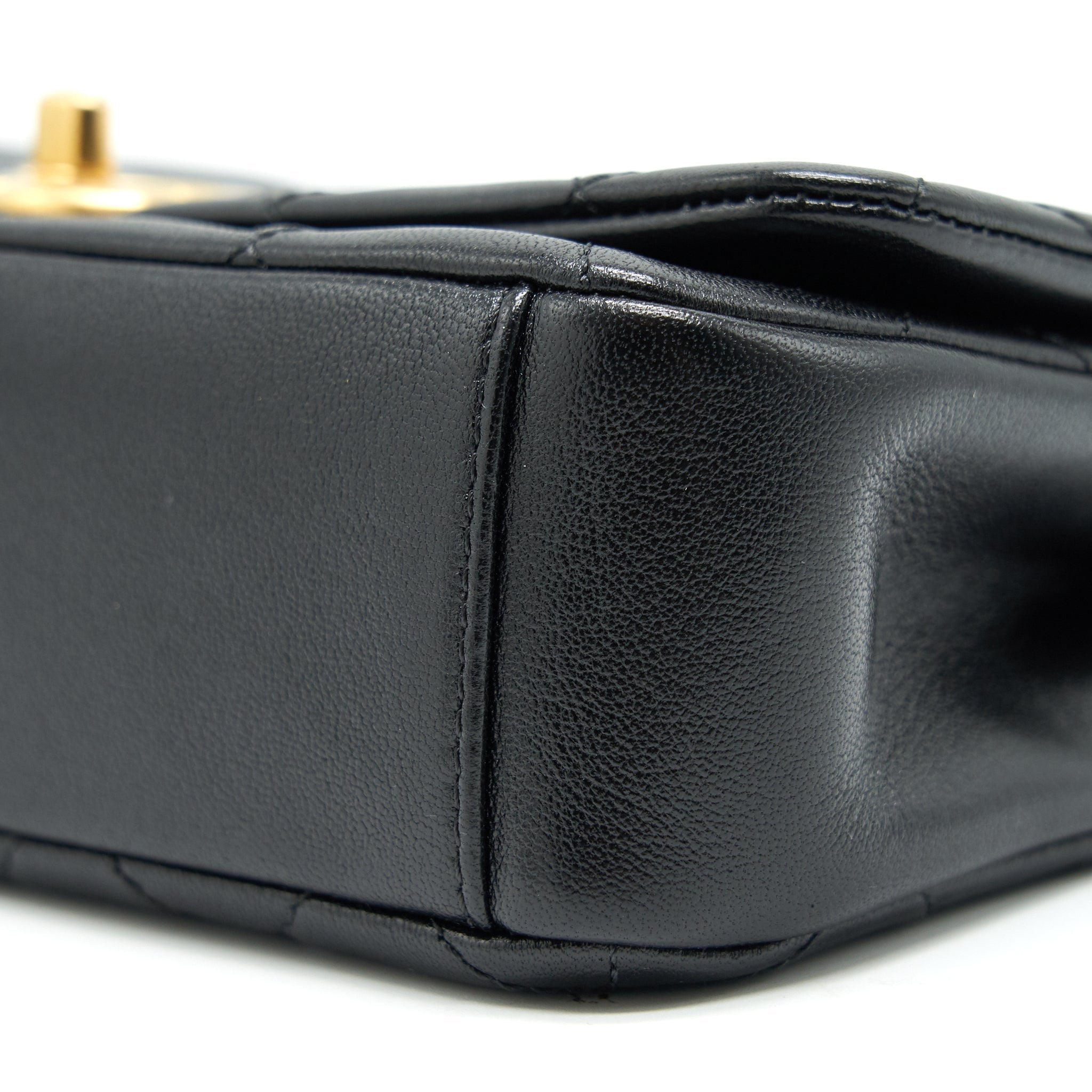 Chanel Shiny Lambskin Flap Bag Black