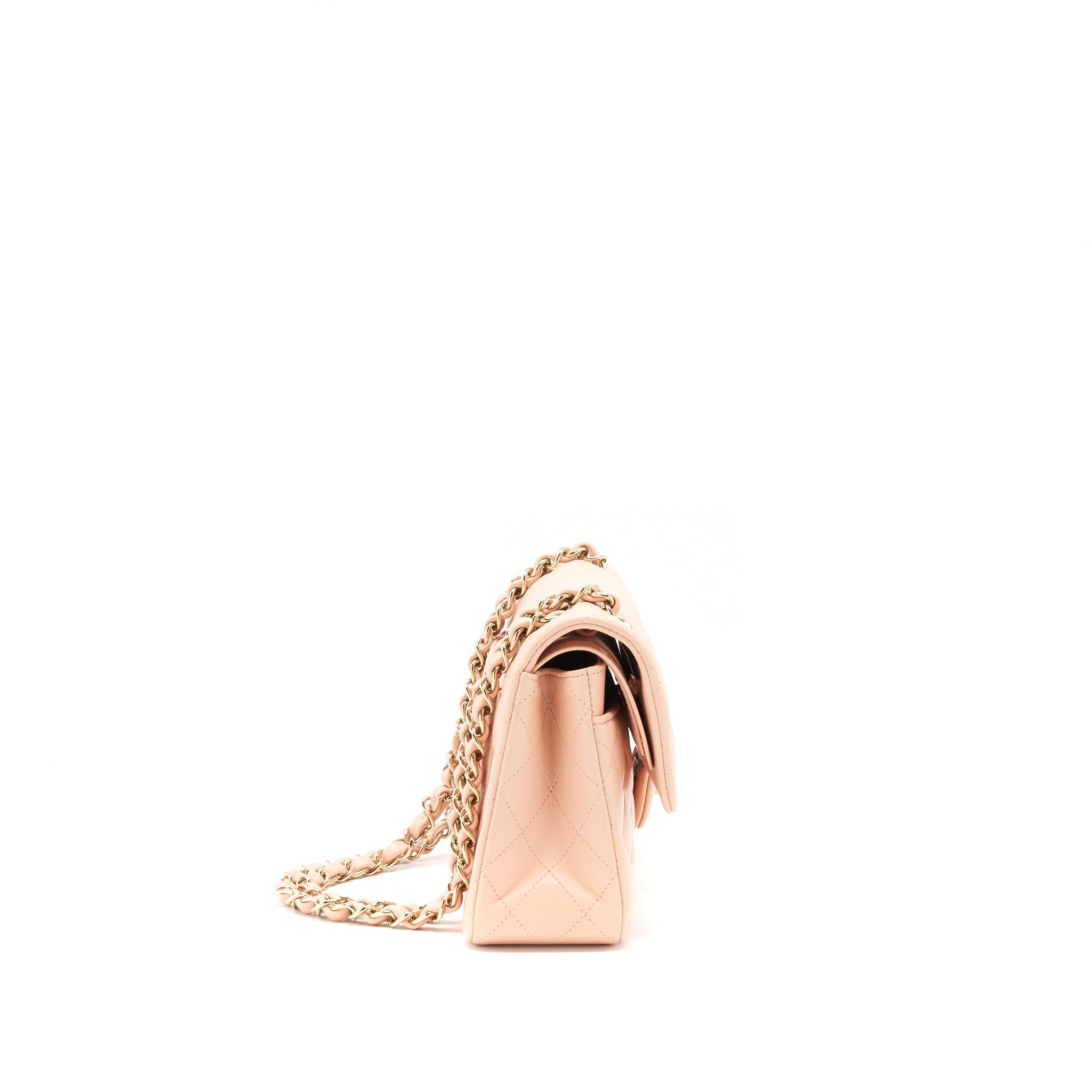 Chanel Small Classic Double Flap Bag Lambskin Pink L