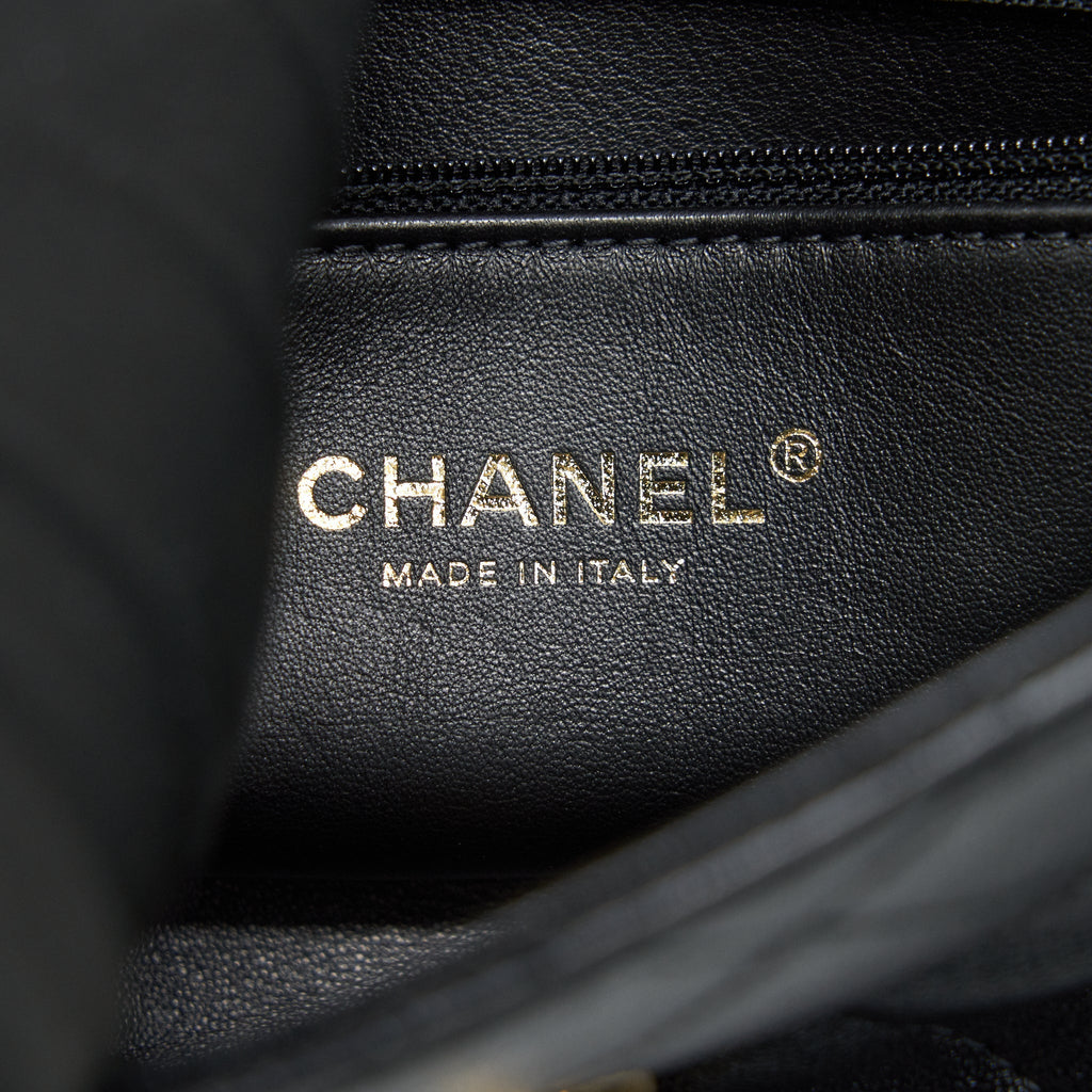 Chanel Shiny Lambskin Flap Bag Black