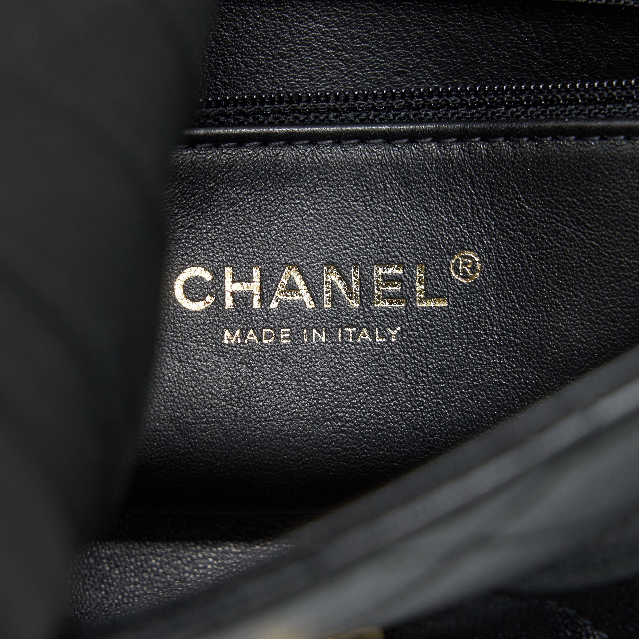 Chanel Shiny Lambskin Flap Bag Black