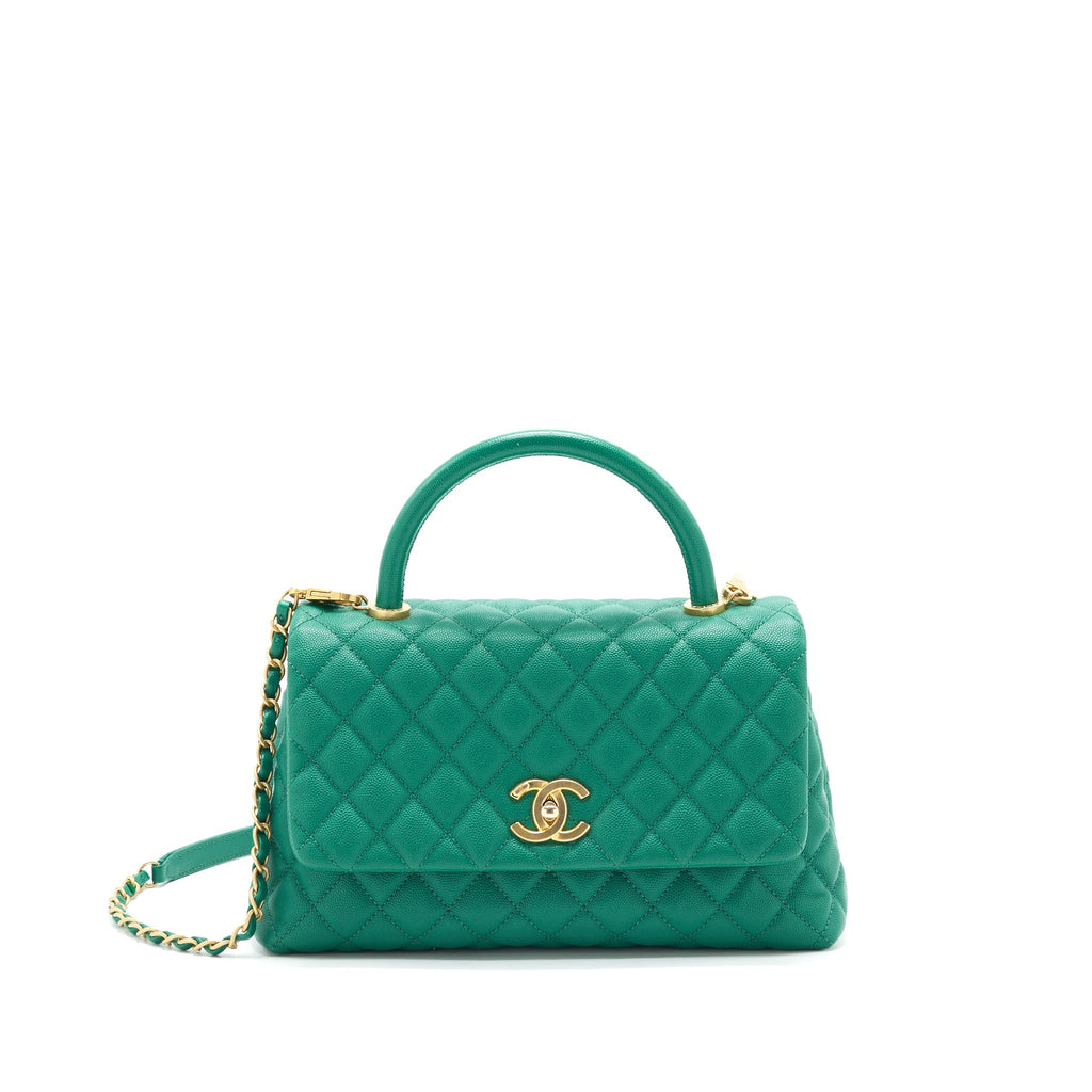 Chanel Cocohandle Flap Bag Medium Green with