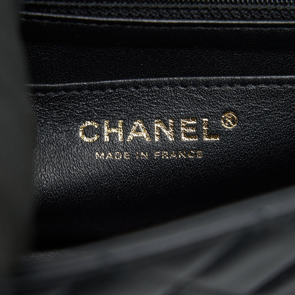 Chanel Mini Rectangular Flap Bag Black L Serial 30