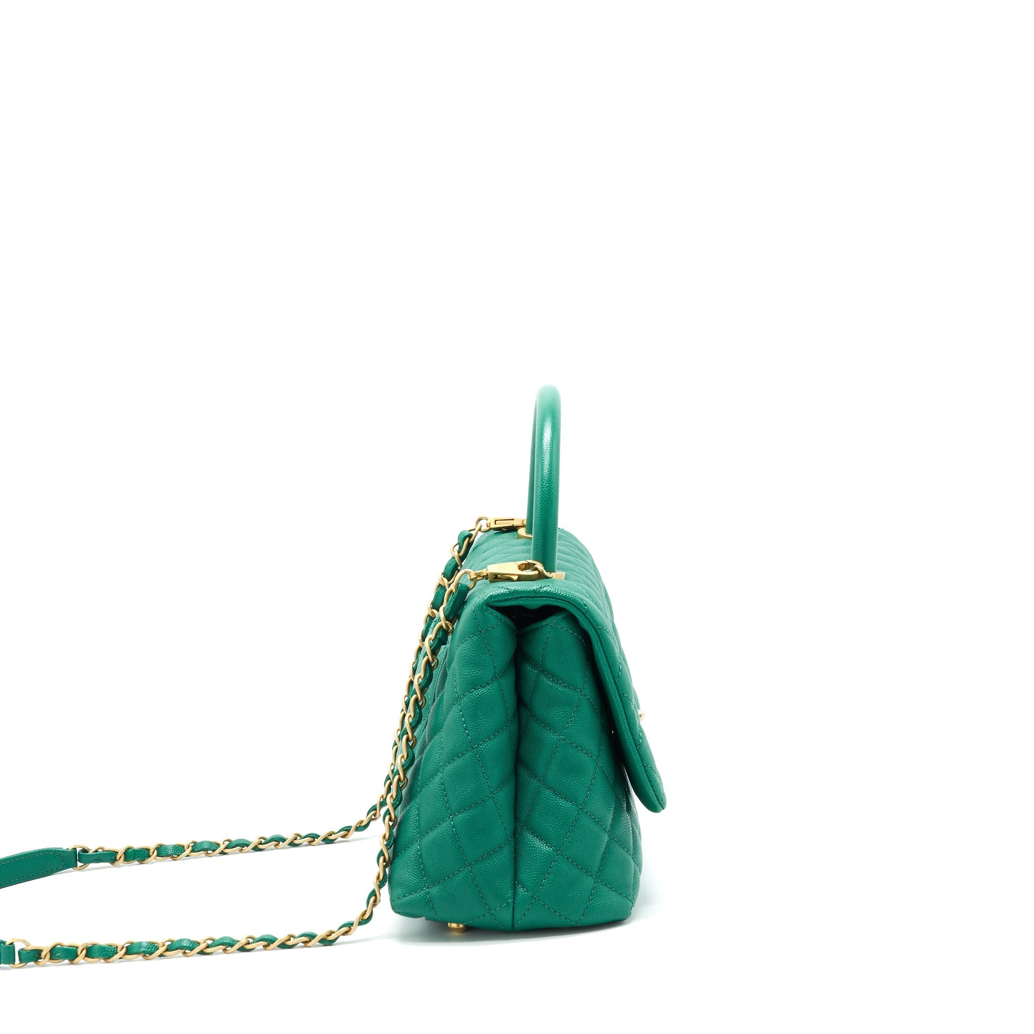 Chanel Cocohandle Flap Bag Medium Green with