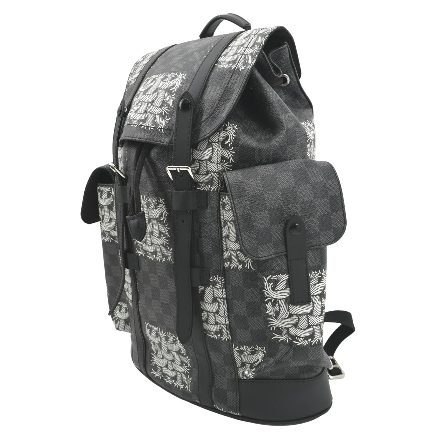 LOUIS VUITTON Christopher Nemeth Damier Graphite Backpack Bag Black