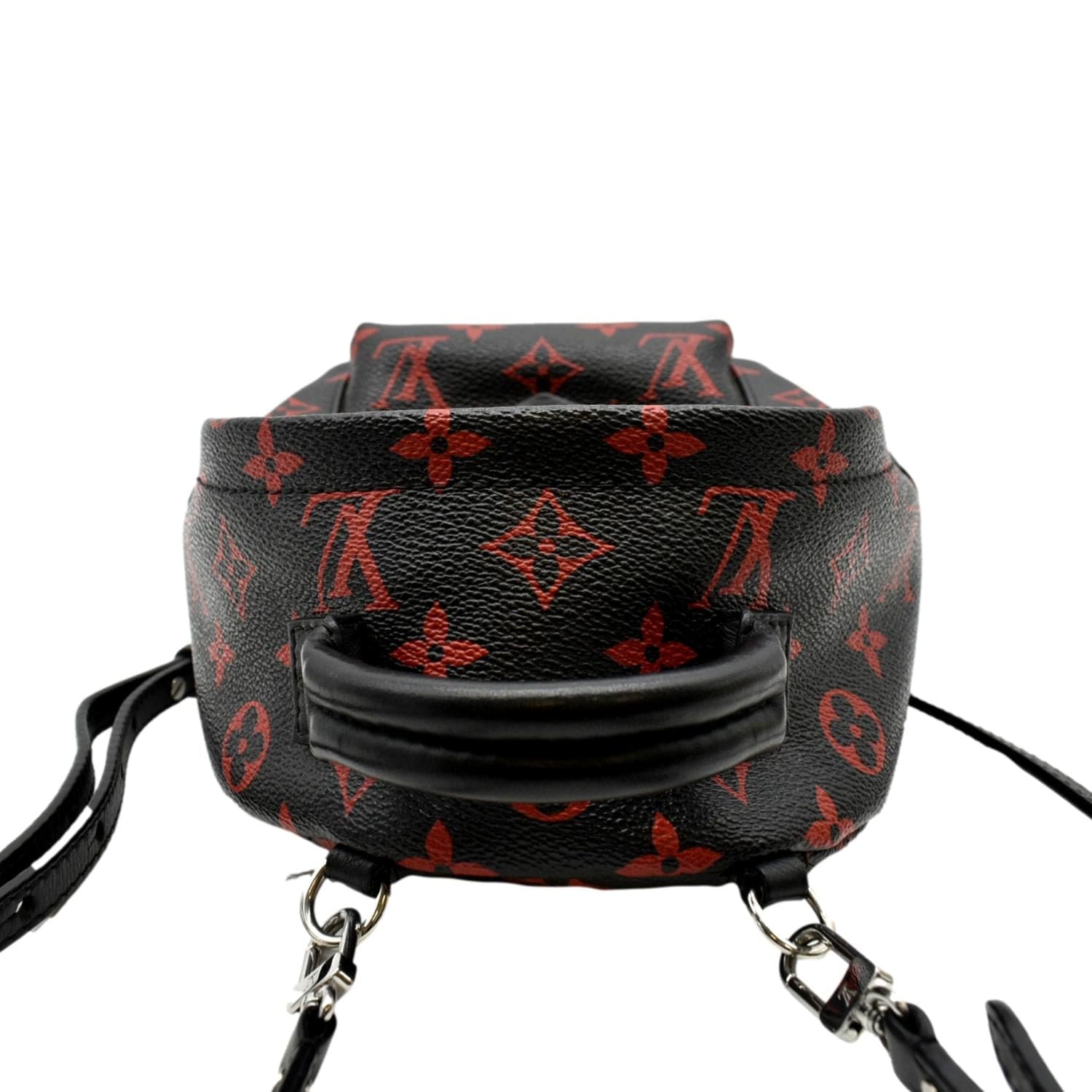 LOUIS VUITTON Palm Springs Mini Monogram Infrarouge Canvas Backpack Bag Black
