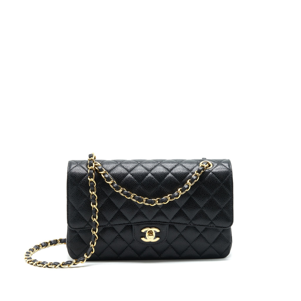 Chanel Medium Classic Double Flap 25cm Caviar Black
