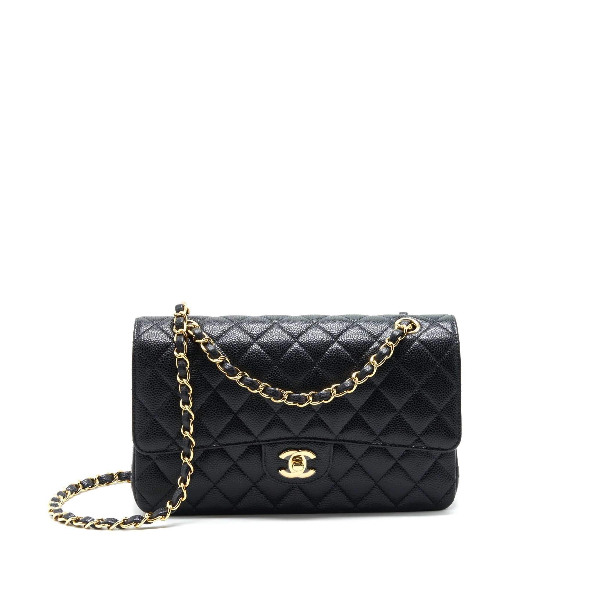 Chanel Medium Classic Double Flap 25cm Caviar Black