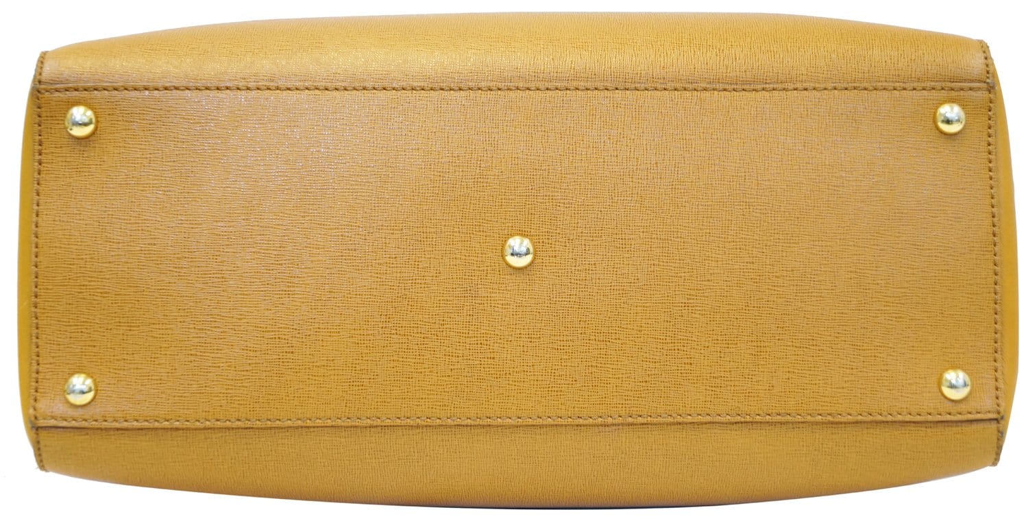 FENDI Tan Leather 2 Jours Shoulder Handbag