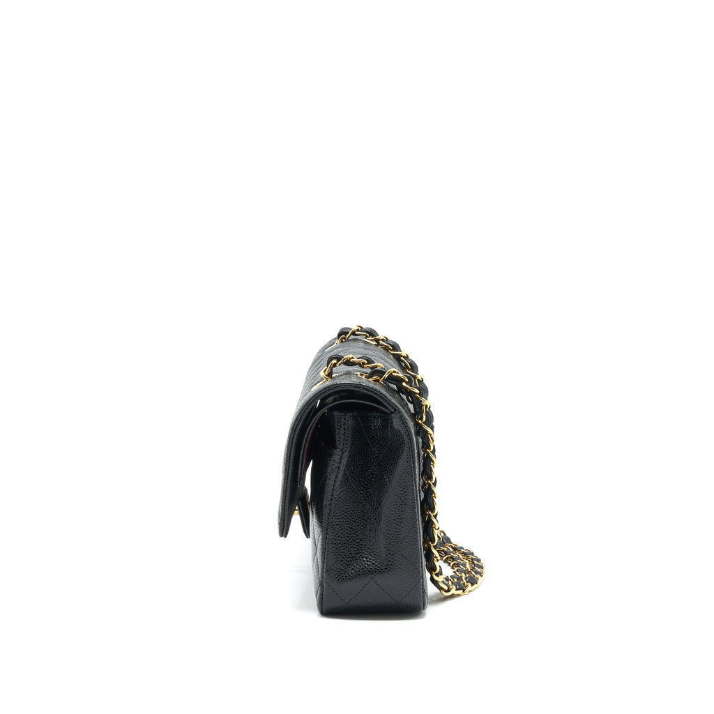 Chanel Medium Classic Double Flap 25cm Caviar Black