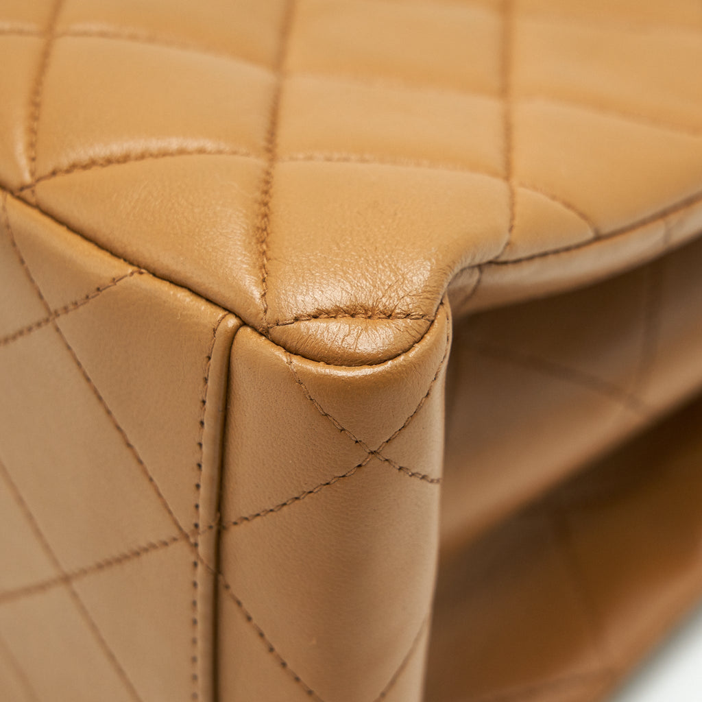 Chanel Vintage Kelly Shoulder Bag Dark Beige