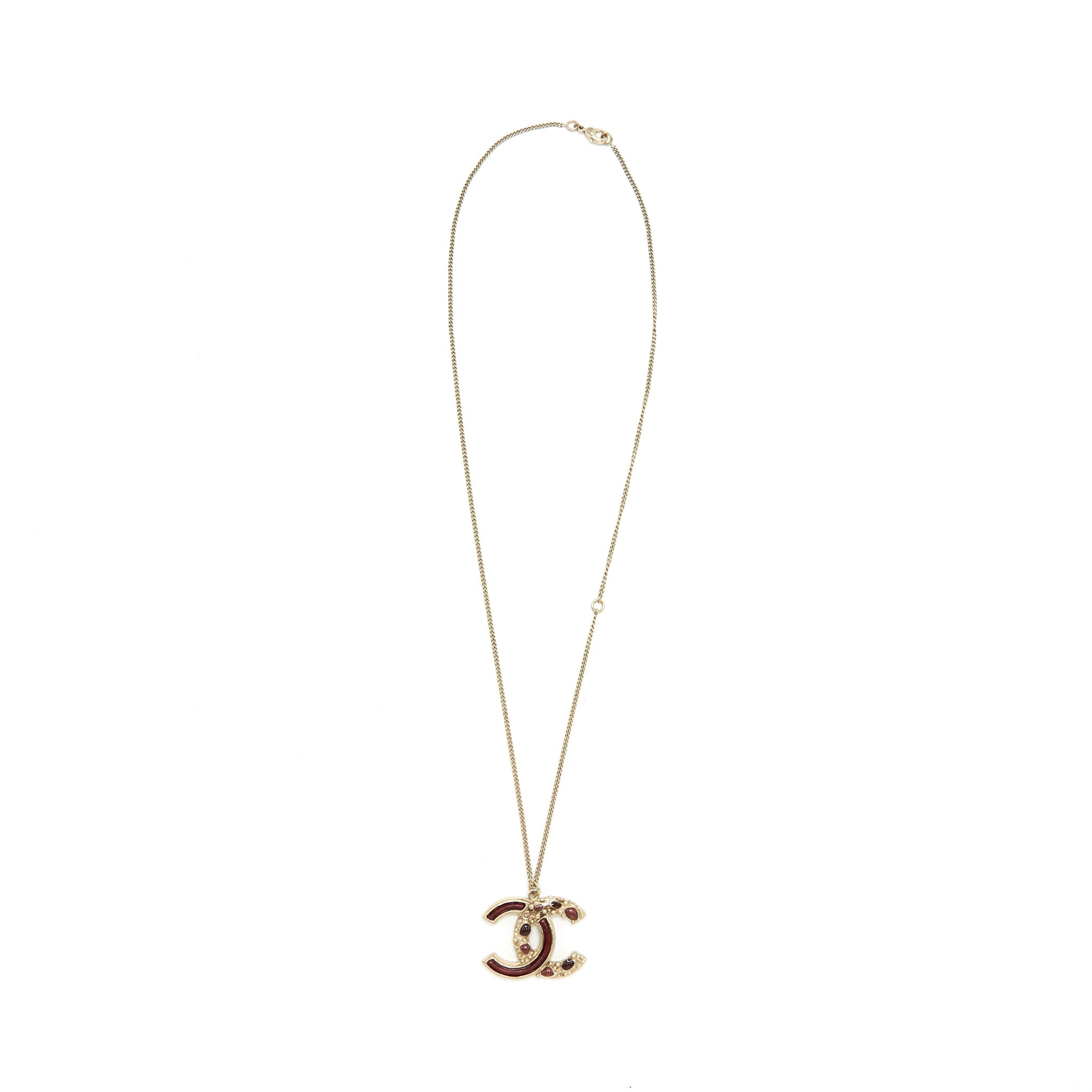 Chanel CC Logo Double Side Long Necklace L