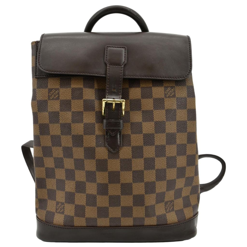 LOUIS VUITTON Soho Damier Ebene Backpack Bag Brown