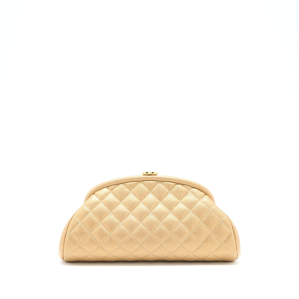 Chanel Timeless Clutch Caviar Gold Brushed