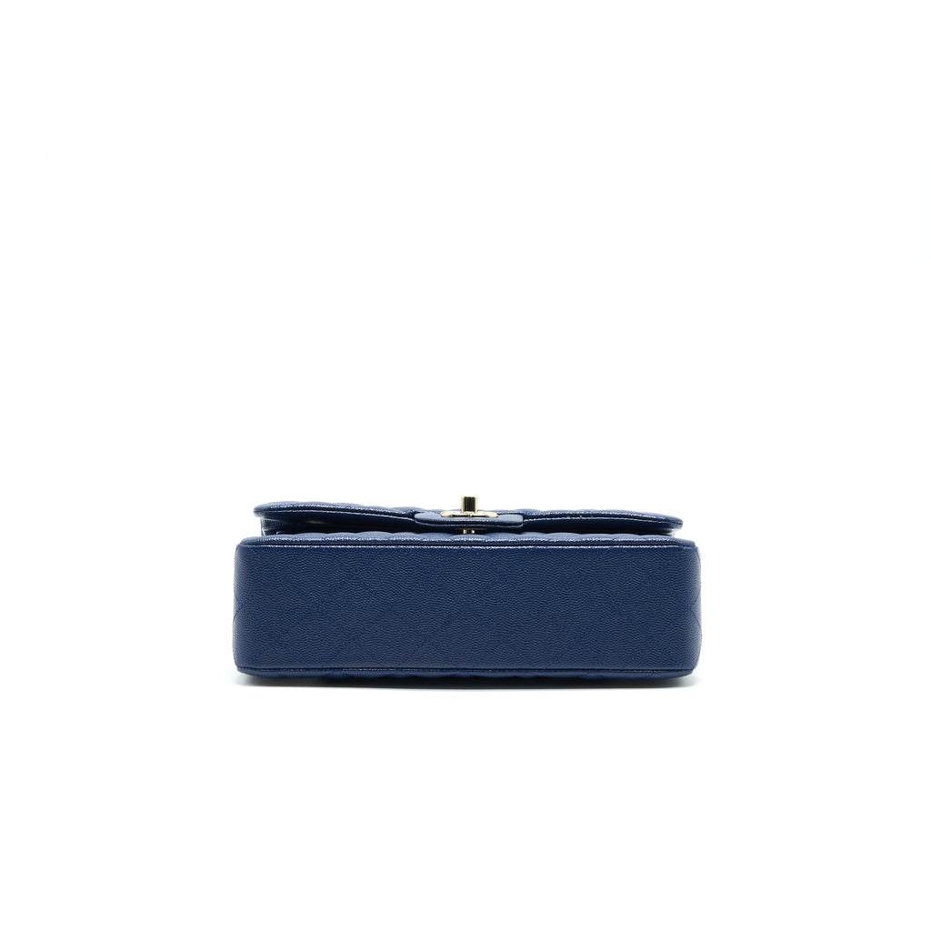 Chanel Classic Small Double Flap Caviar NAVY L