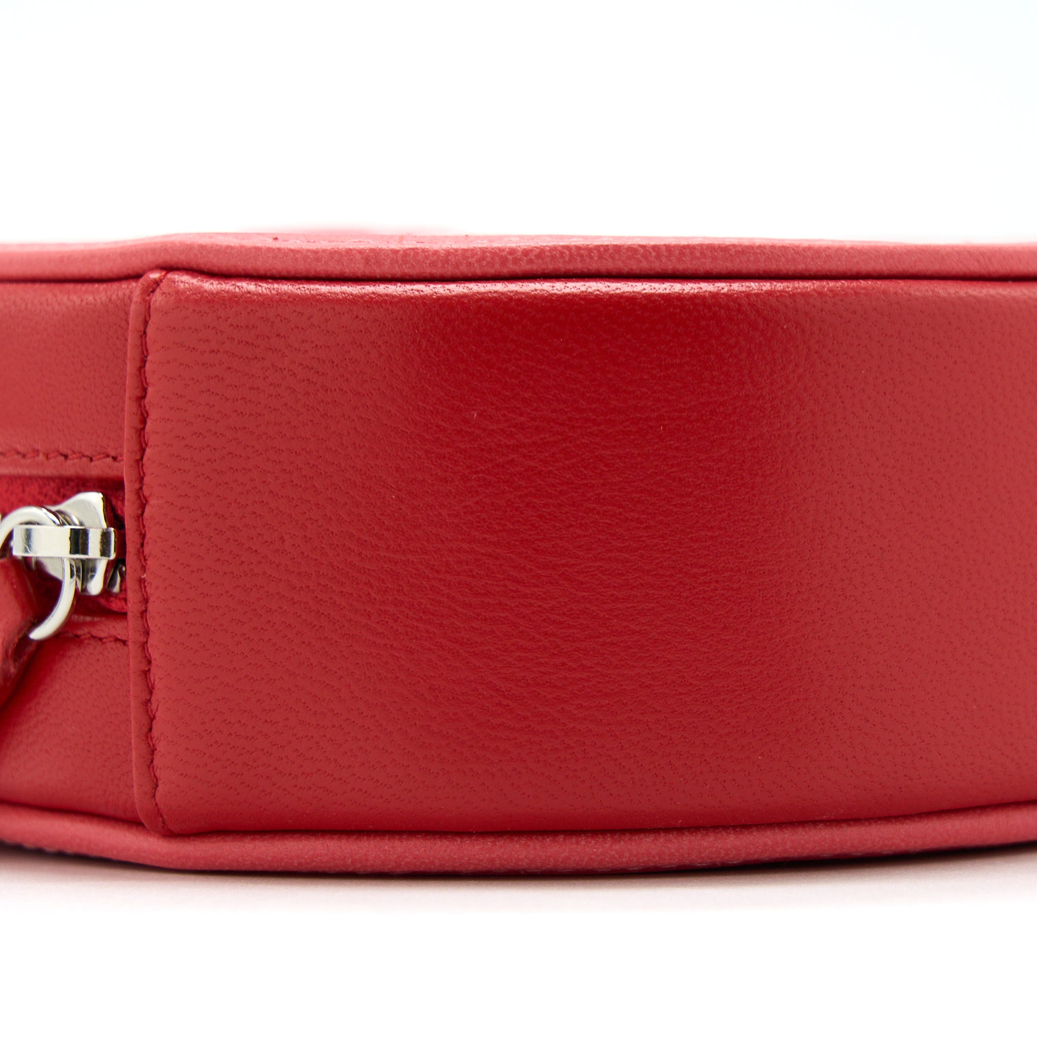Chanel Round Crossbody Clutch Lambskin Red/Pink