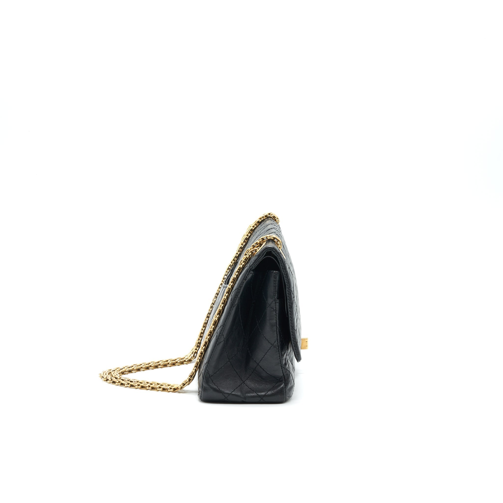CHANEL 2.55 226 Reissue Flap Bag Aged Calfskin in Black