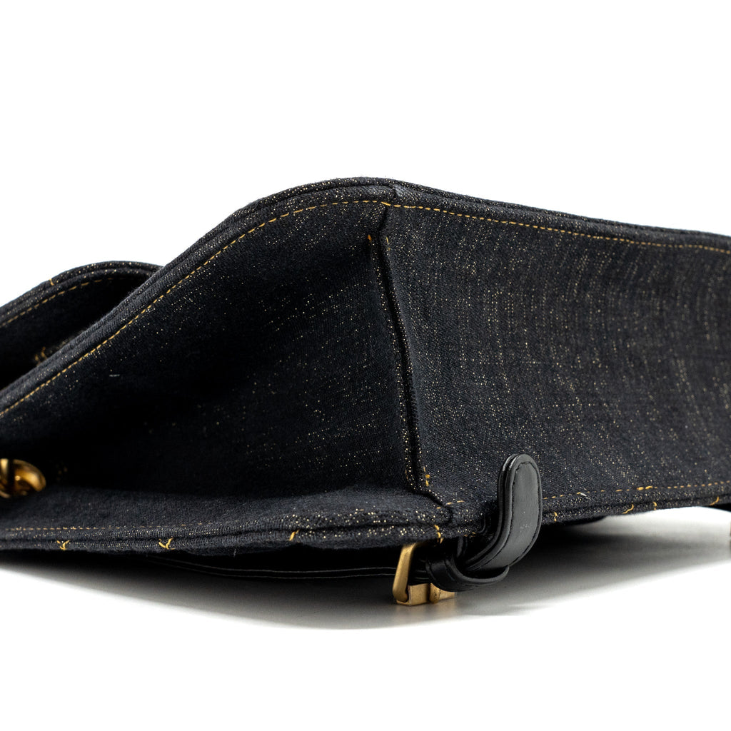 Chanel 23S flap backpack denim dark blue Brushed  (microchip)