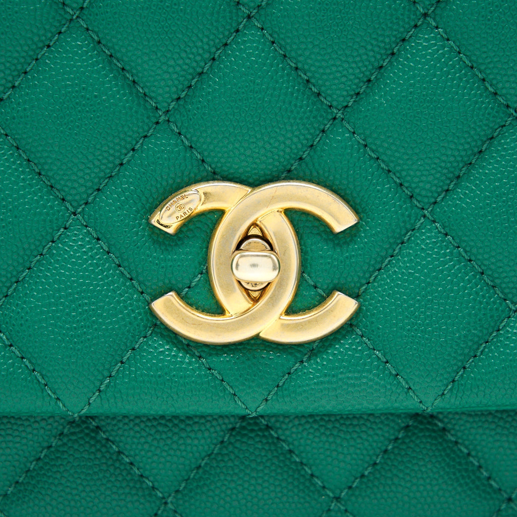 Chanel Cocohandle Flap Bag Medium Green with