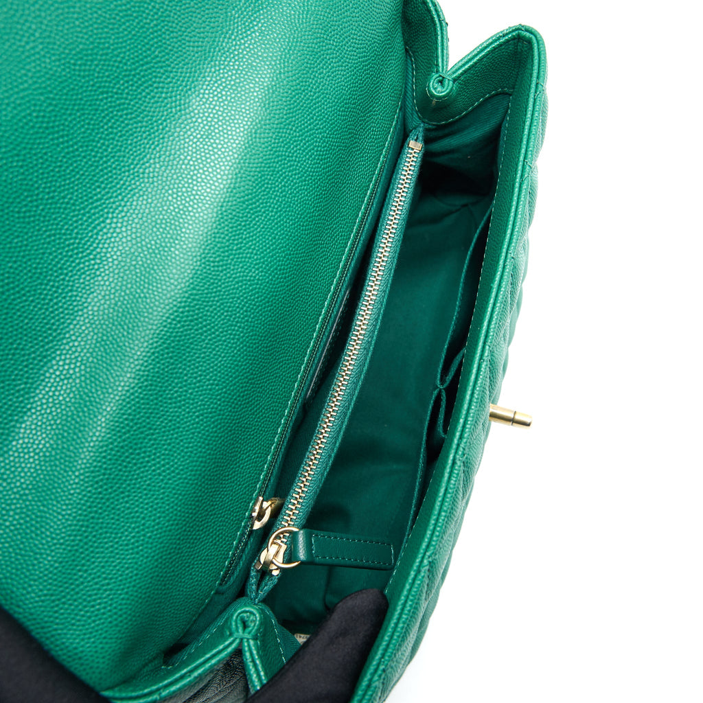 Chanel Cocohandle Flap Bag Medium Green with