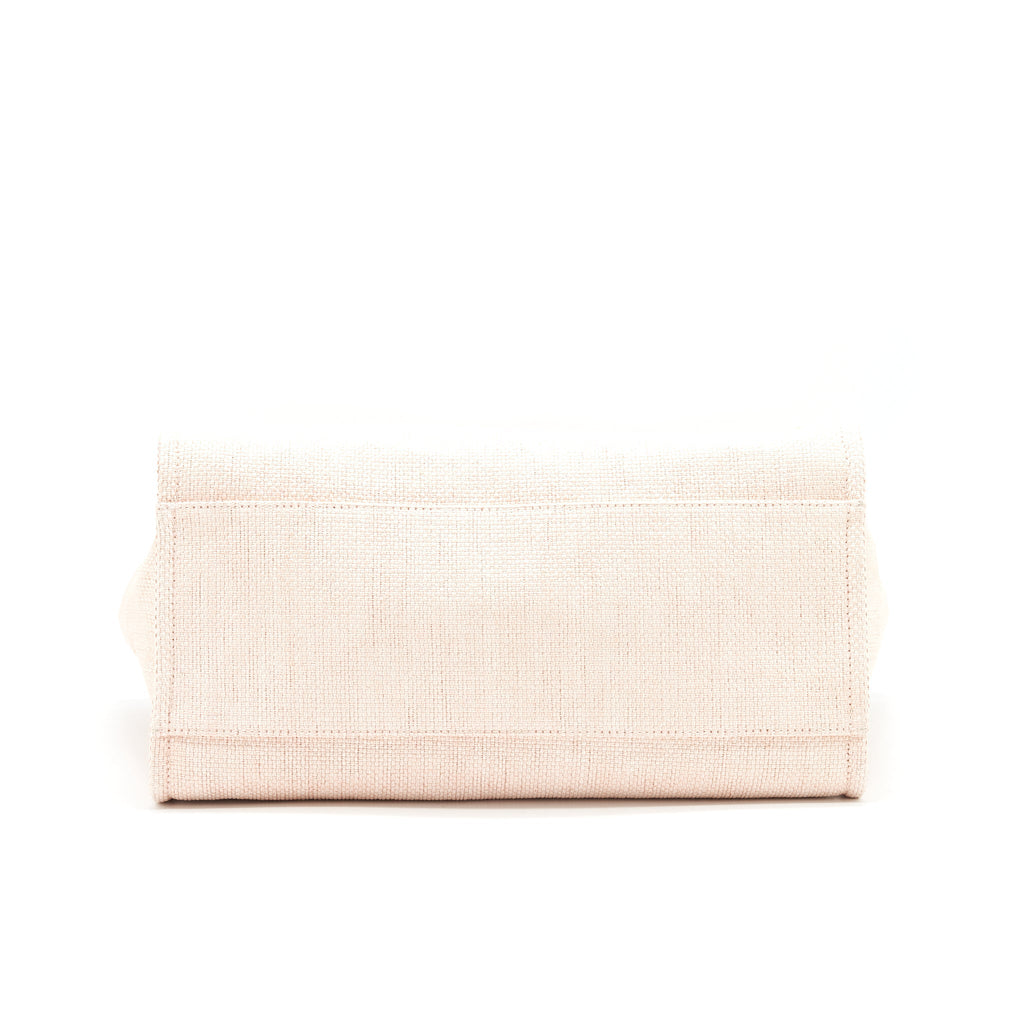 CHANEL DEAUVILLE MM TOTE BAG CANVAS PINK