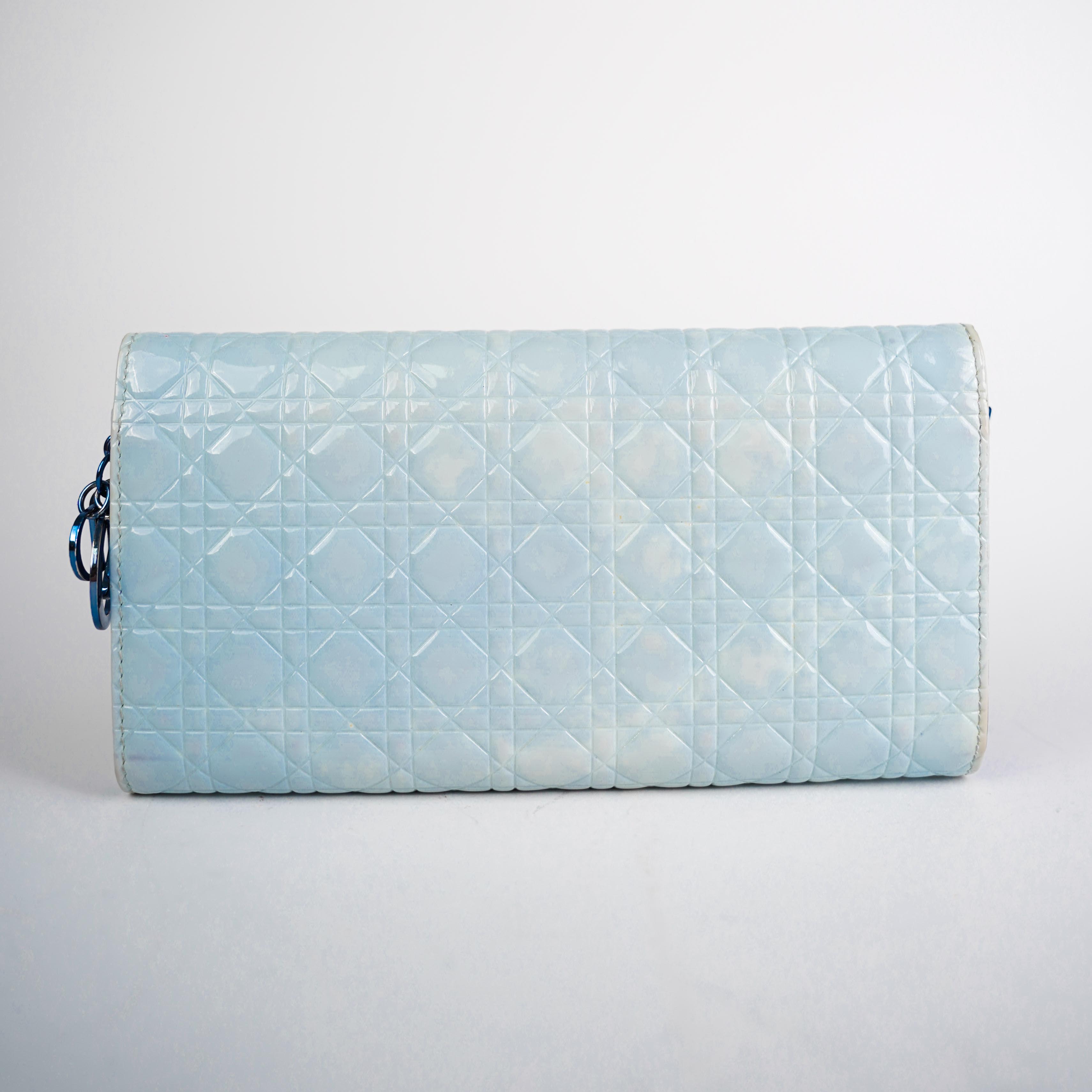 Dior Wallet On Chain WOC Crossbody Bag Blue