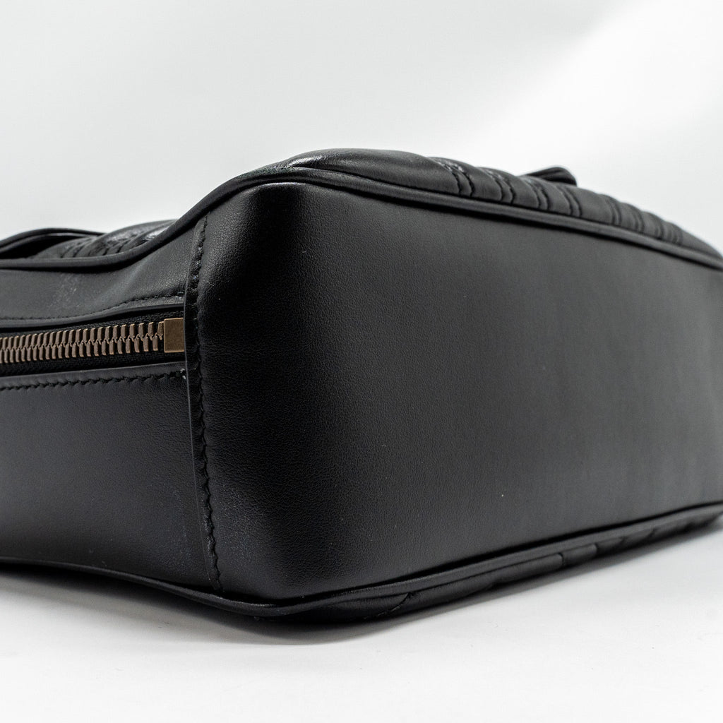 Gucci GG Marmont Zip Around Top handle camera bag calfskin black