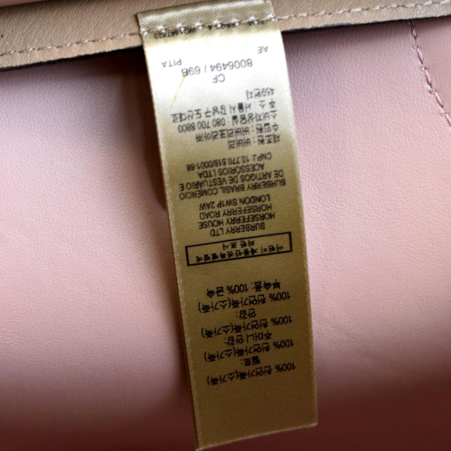BURBERRY Horse Rainbow Baby Belt Printed Leather Tote Bag Camel