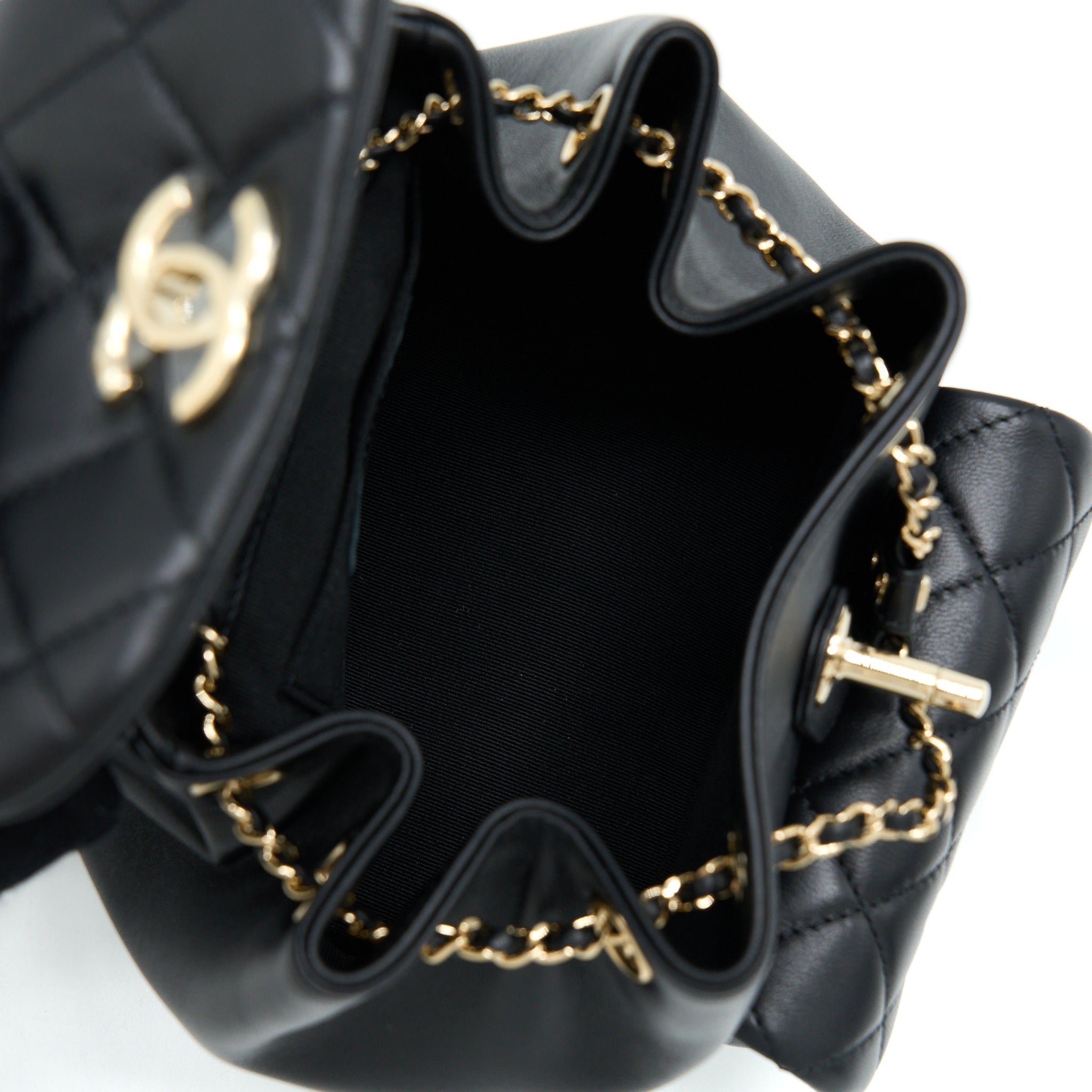 Chanel Duma Mini Backpack Lambskin Black L