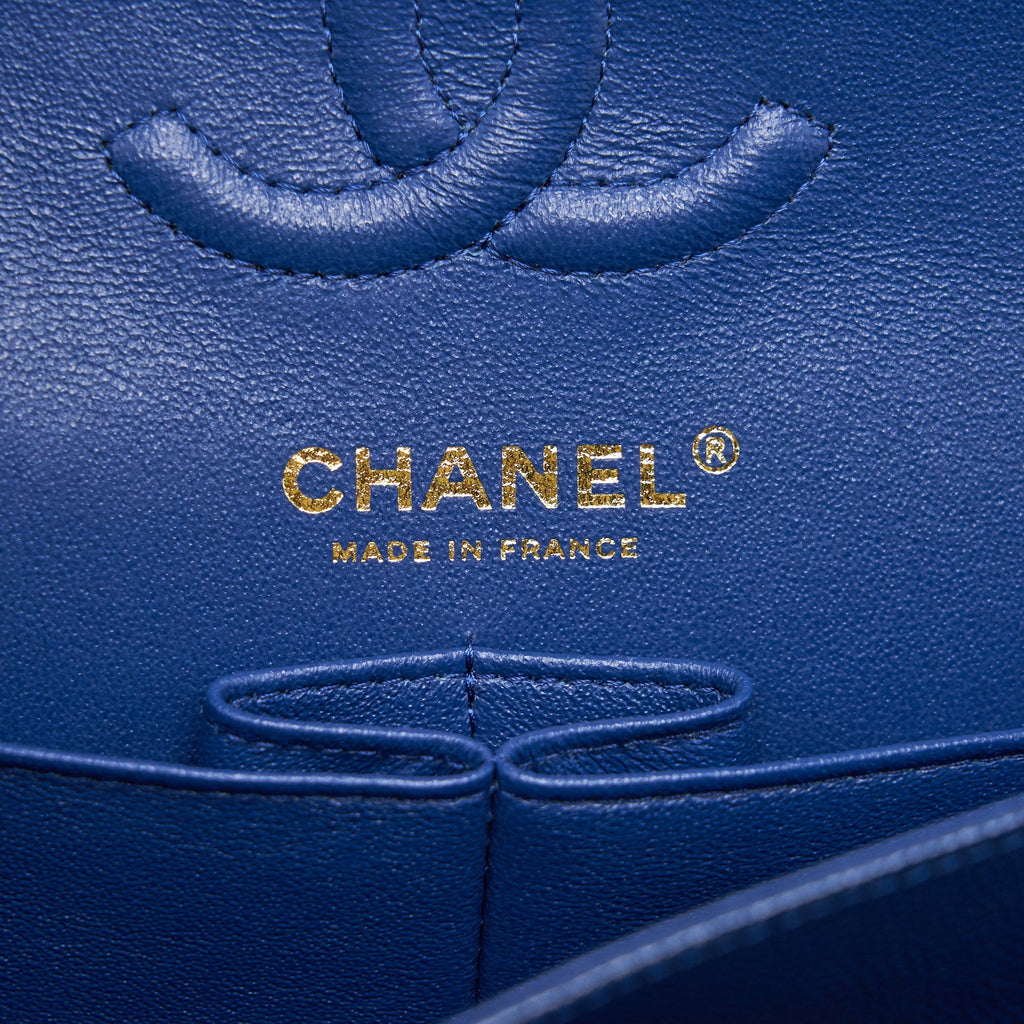 Chanel Classic Small Double Flap Caviar NAVY L