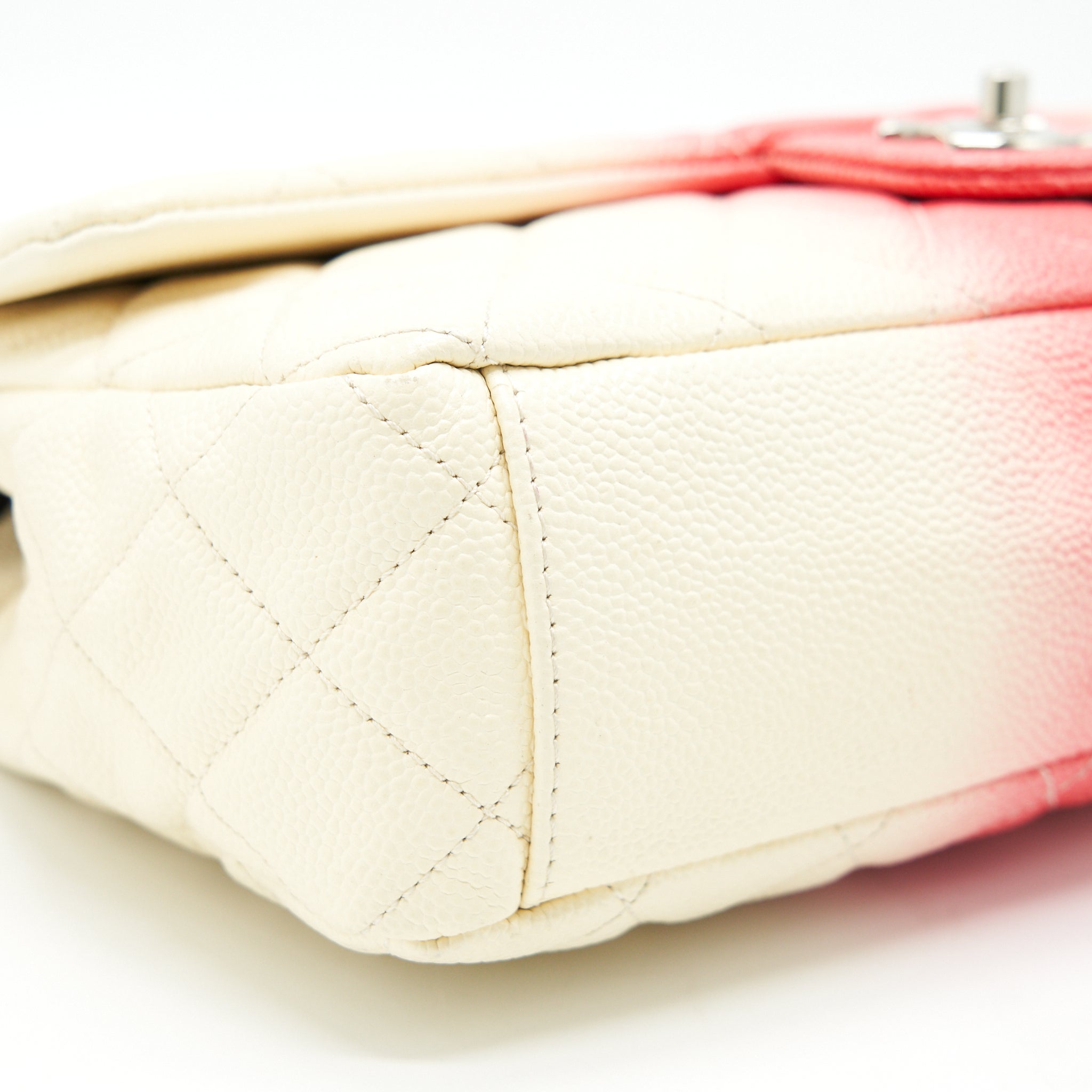 CHANEL Multi Color Caviar Large Flap Bag with