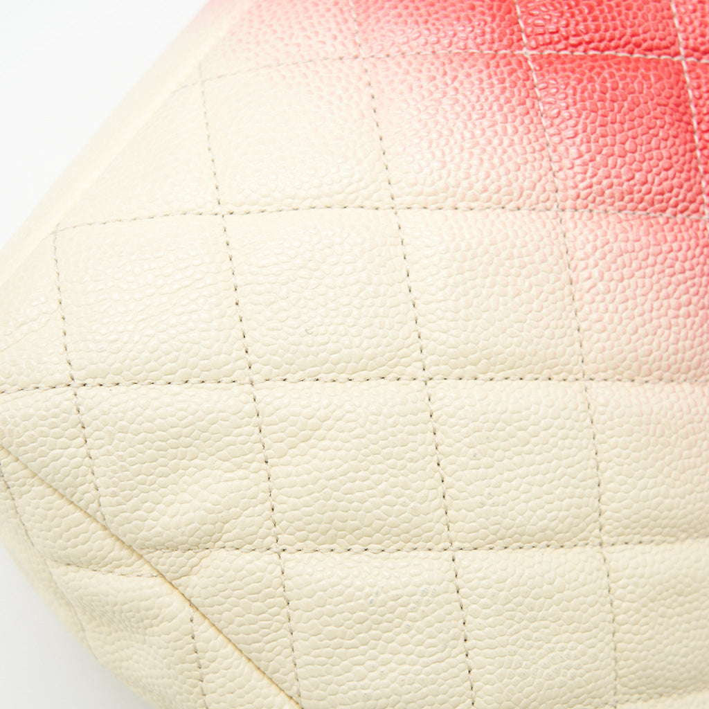 CHANEL Multi Color Caviar Large Flap Bag with