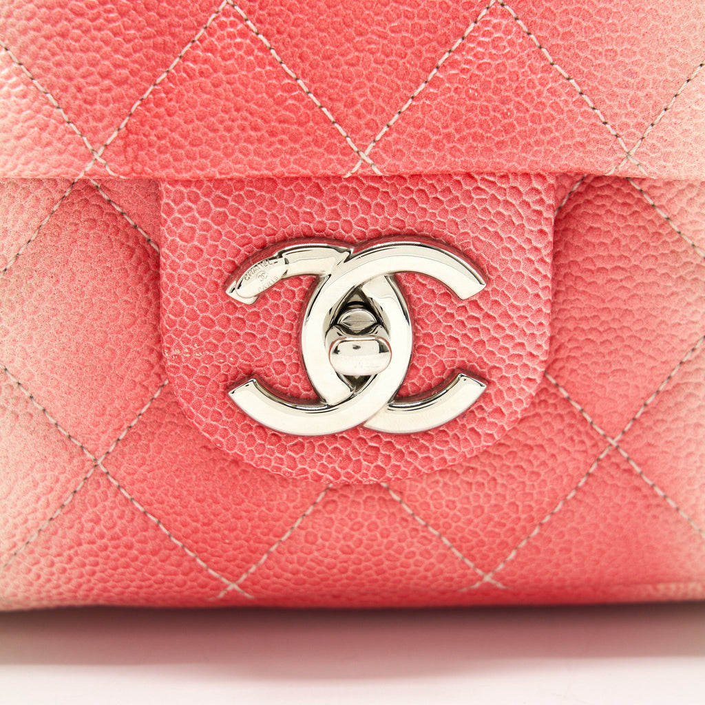 CHANEL Multi Color Caviar Large Flap Bag with
