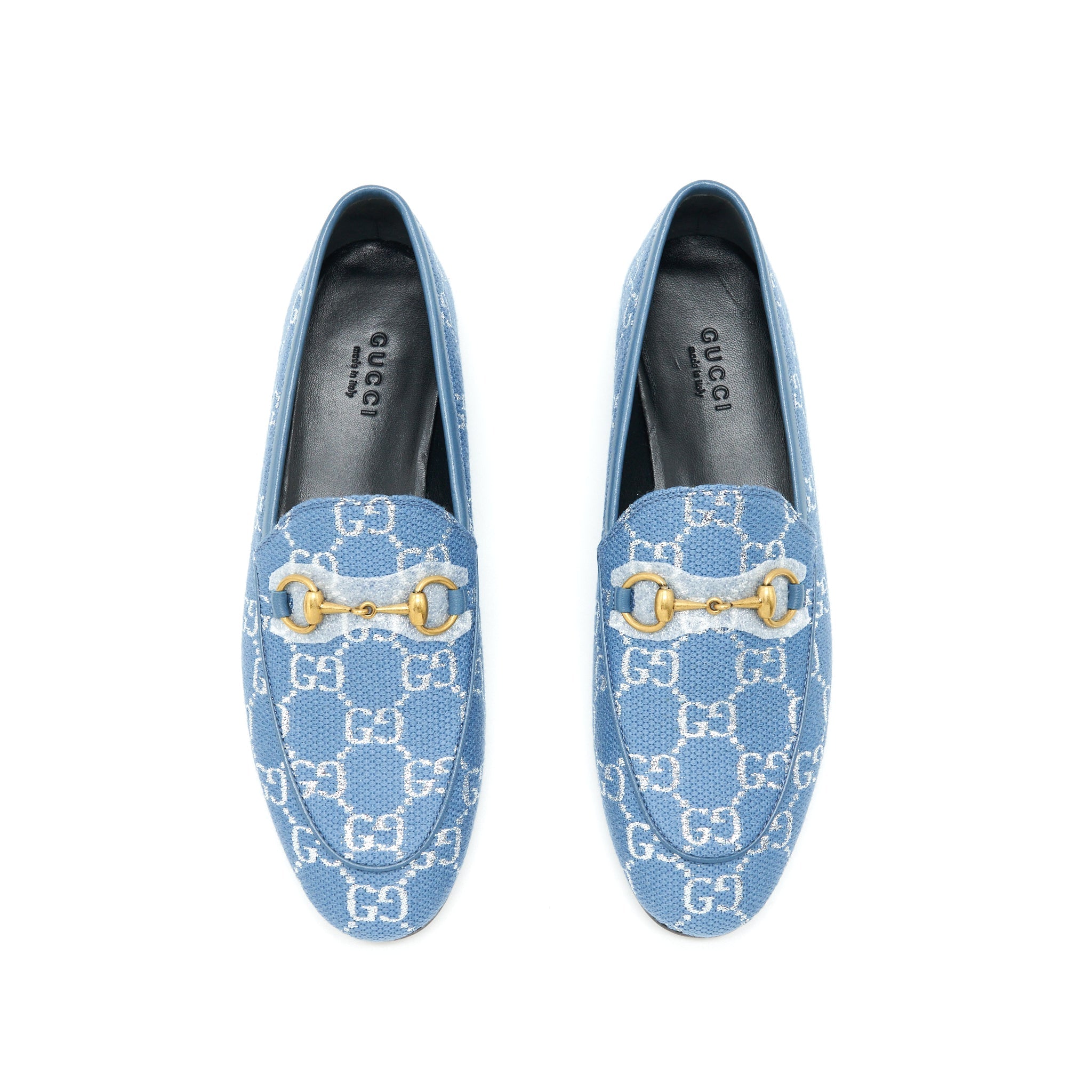 Gucci Size 36 Jordanian GG Canvas Loafer Blue