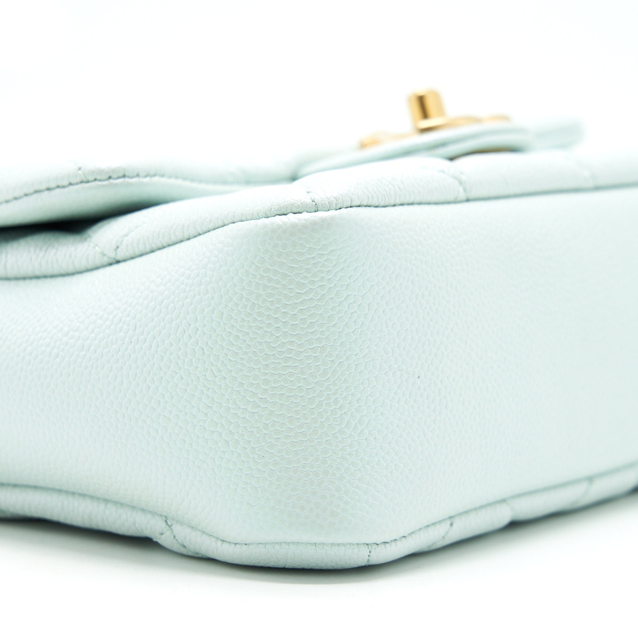 Chanel 21K My Perfect Mini Flap Bag Caviar Iridescent Pastel Green