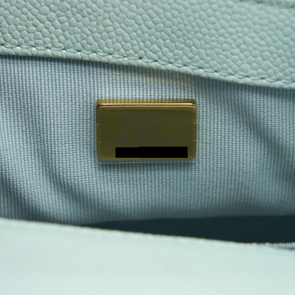 Chanel 21K My Perfect Mini Flap Bag Caviar Iridescent Pastel Green