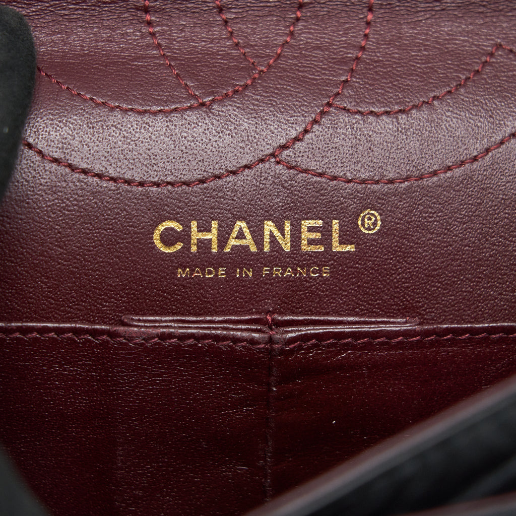 CHANEL 2.55 226 Reissue Flap Bag Aged Calfskin in Black