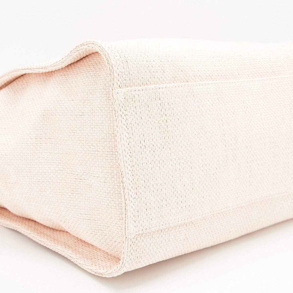 CHANEL DEAUVILLE MM TOTE BAG CANVAS PINK