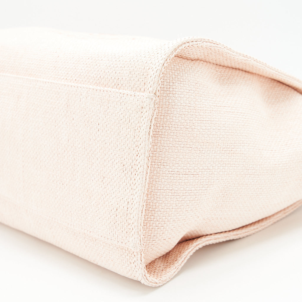 CHANEL DEAUVILLE MM TOTE BAG CANVAS PINK