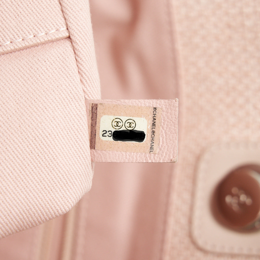 CHANEL DEAUVILLE MM TOTE BAG CANVAS PINK