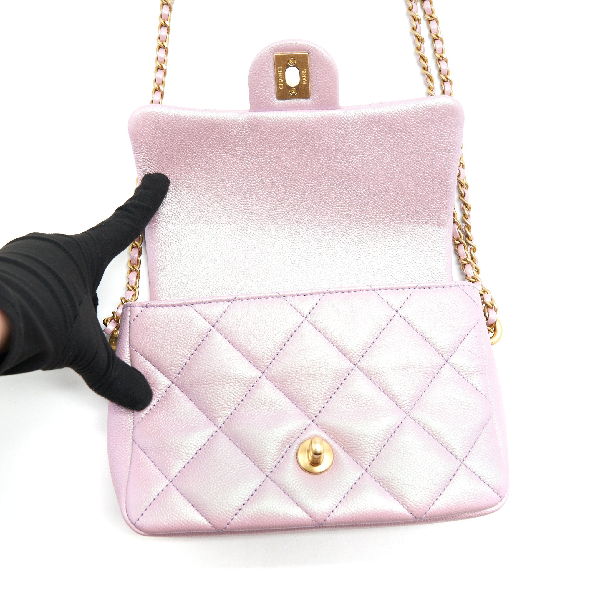 Chanel 21K My Perfect Mini Flap Bag Caviar Pink